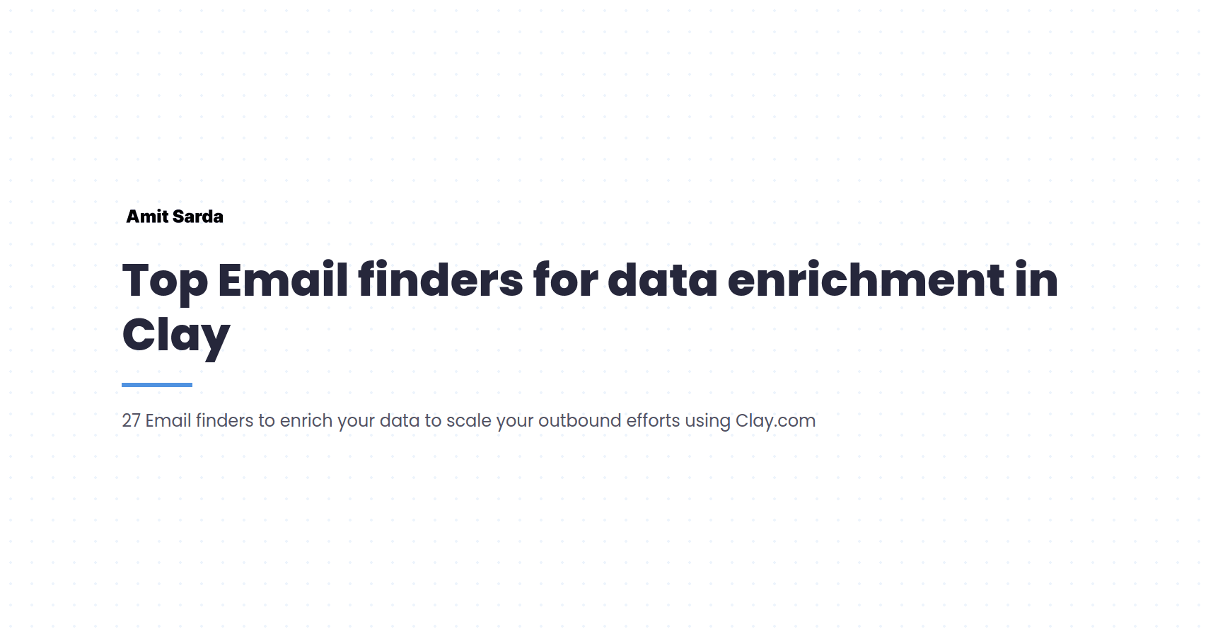 Top Email finders for data enrichment in Clay