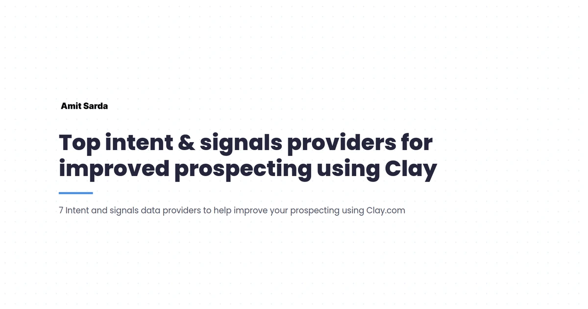 technographic signals providers for clay