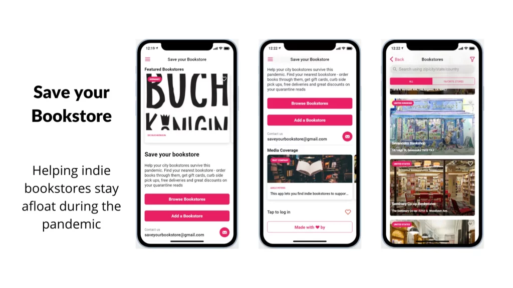 Directory of Bookstores Glide App Example of a Directory of Bookstores