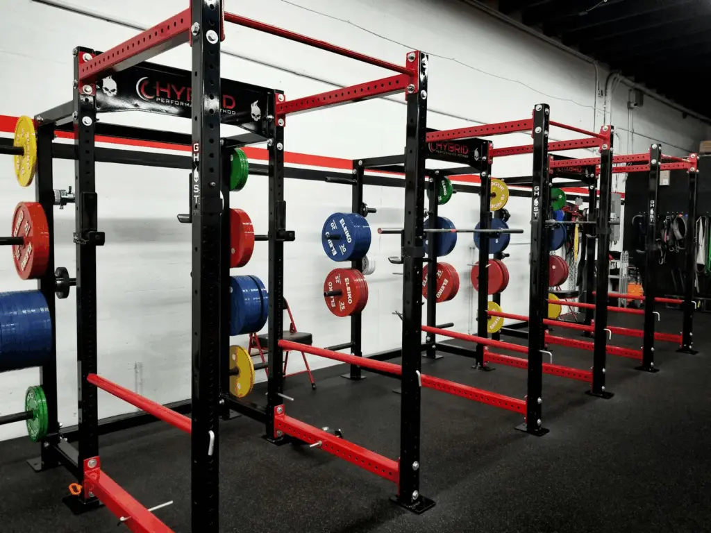 A foldable squat rack or half rack A foldable squat rack or half rack