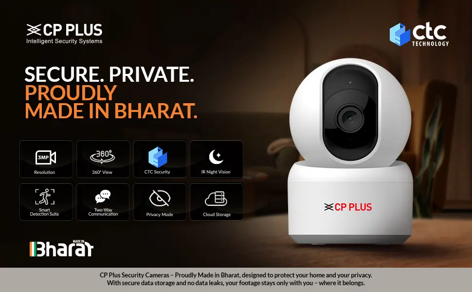 CP PLUS CP-E35Q: Best Made in India Indoor Security Camera CP PLUS CP-E35Q: Best Made in India Indoor Security Camera